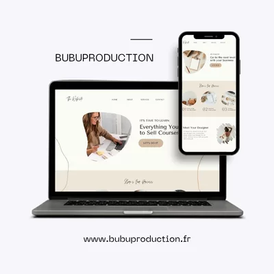 Création de site internet professionnel pour Bubu-Production par STUDIOM2X – design élégant et responsive.